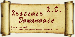 Krstimir Domanović vizit kartica